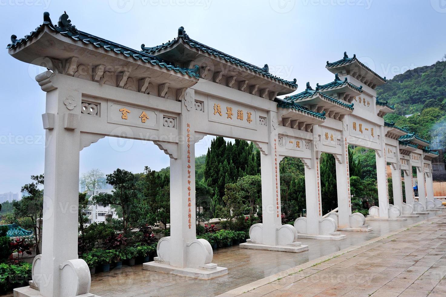 Blick auf den chinesischen Tempel foto