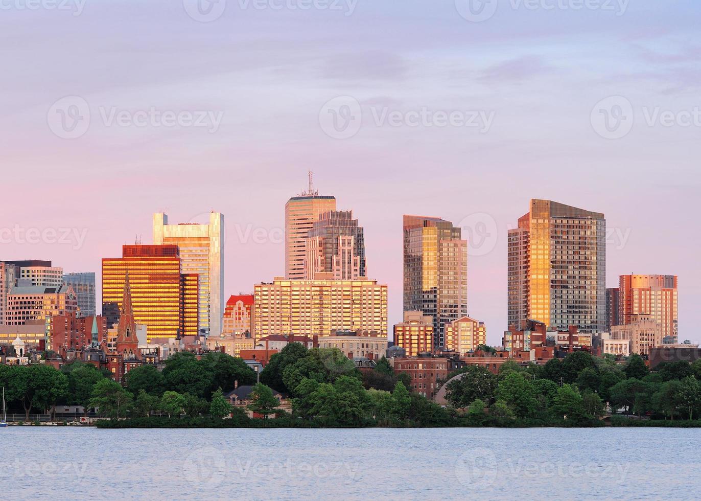 Boston-Sonnenuntergangansicht foto