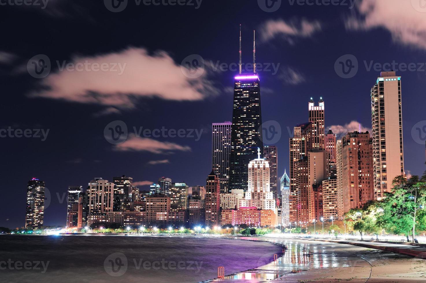 Blick auf die Stadt Chicago foto