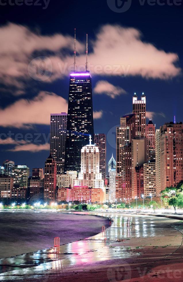 Blick auf das Seeufer von Chicago foto