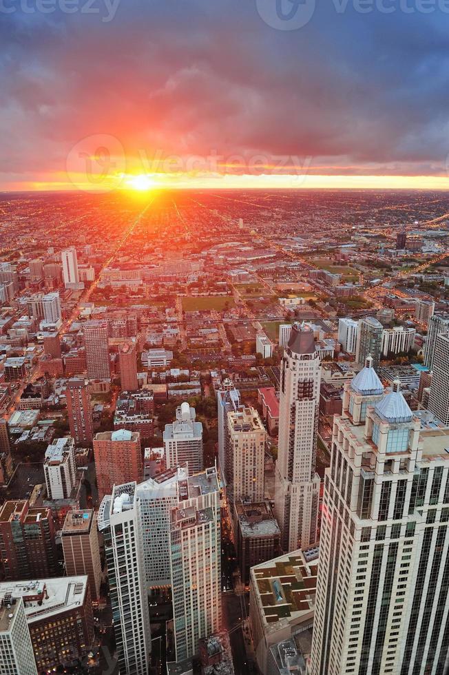 Chicago-Sonnenuntergangansicht foto