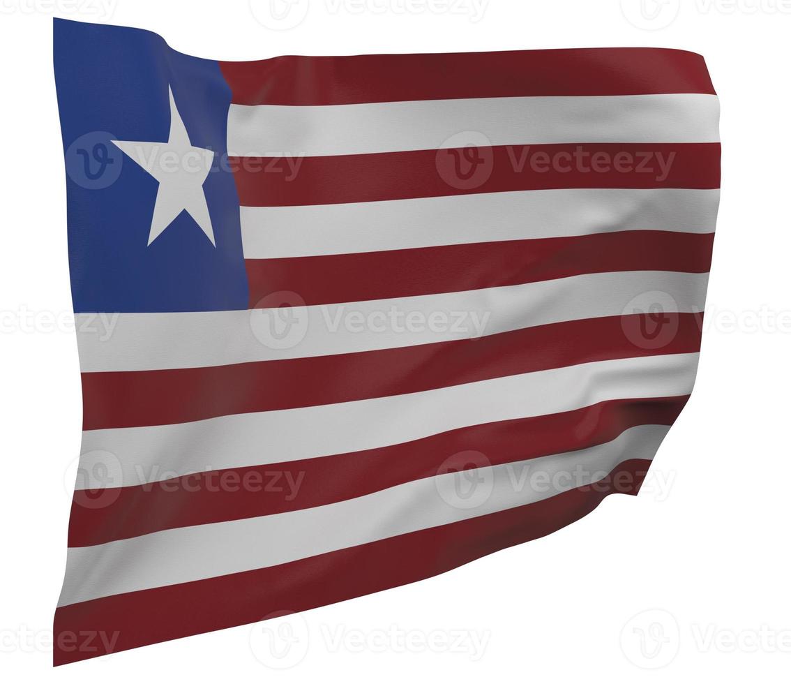 Liberia-Flagge isoliert foto