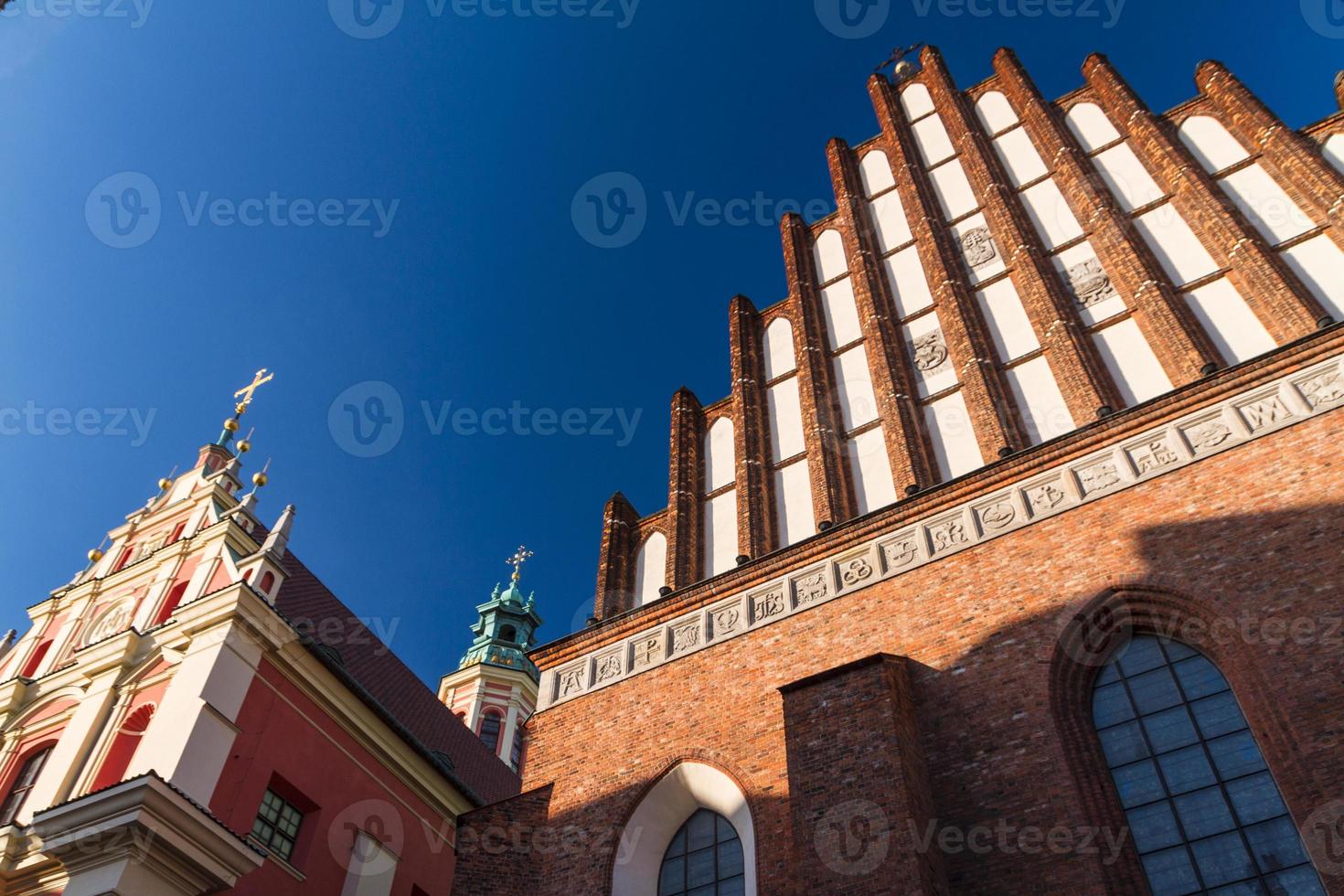 gotische erzkathedrale basilika des martyriums des hl. Johannes der Täufer in der Altstadt von Warschau, Polen foto