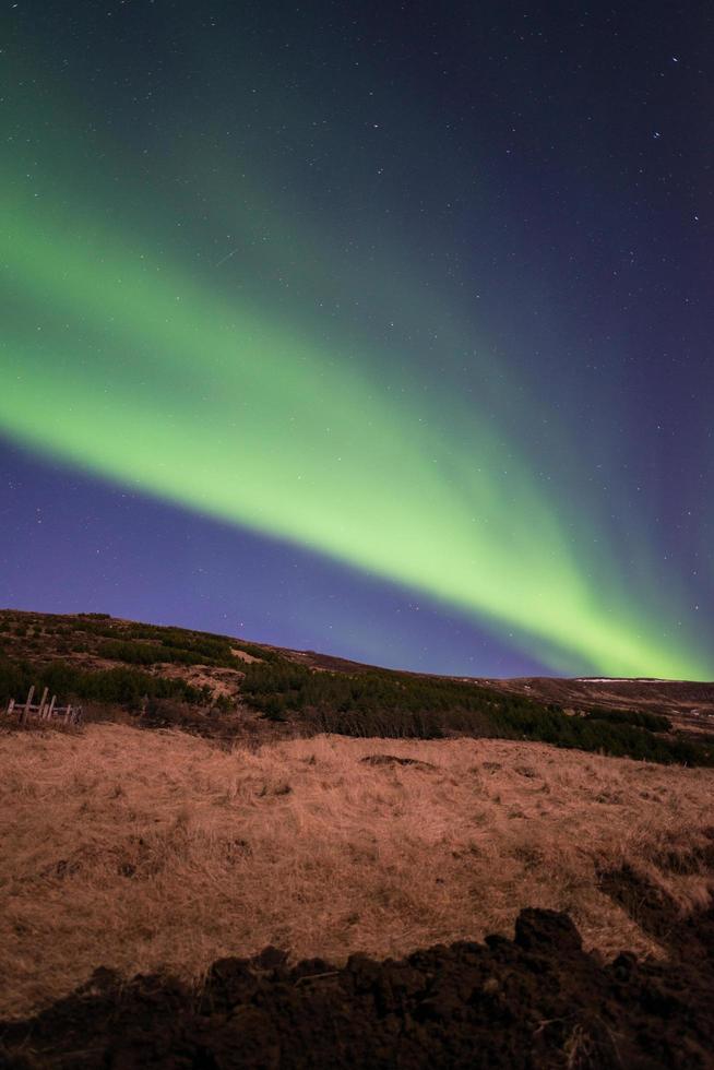 Aurora Borealis in der sternenklaren Nacht Islands. foto