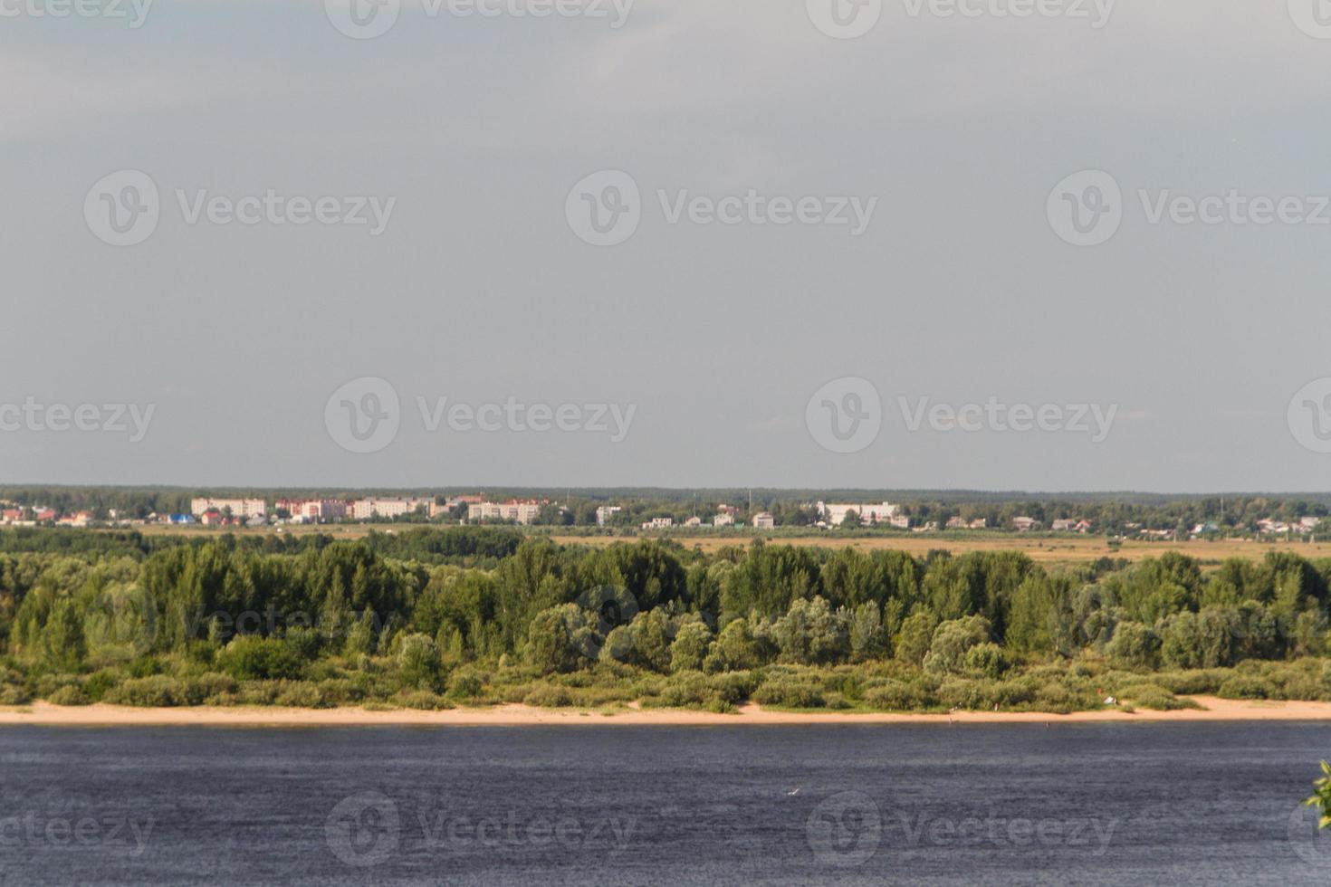 Toller Blick über die Wolga in Nischni Nowgorod, Russland foto