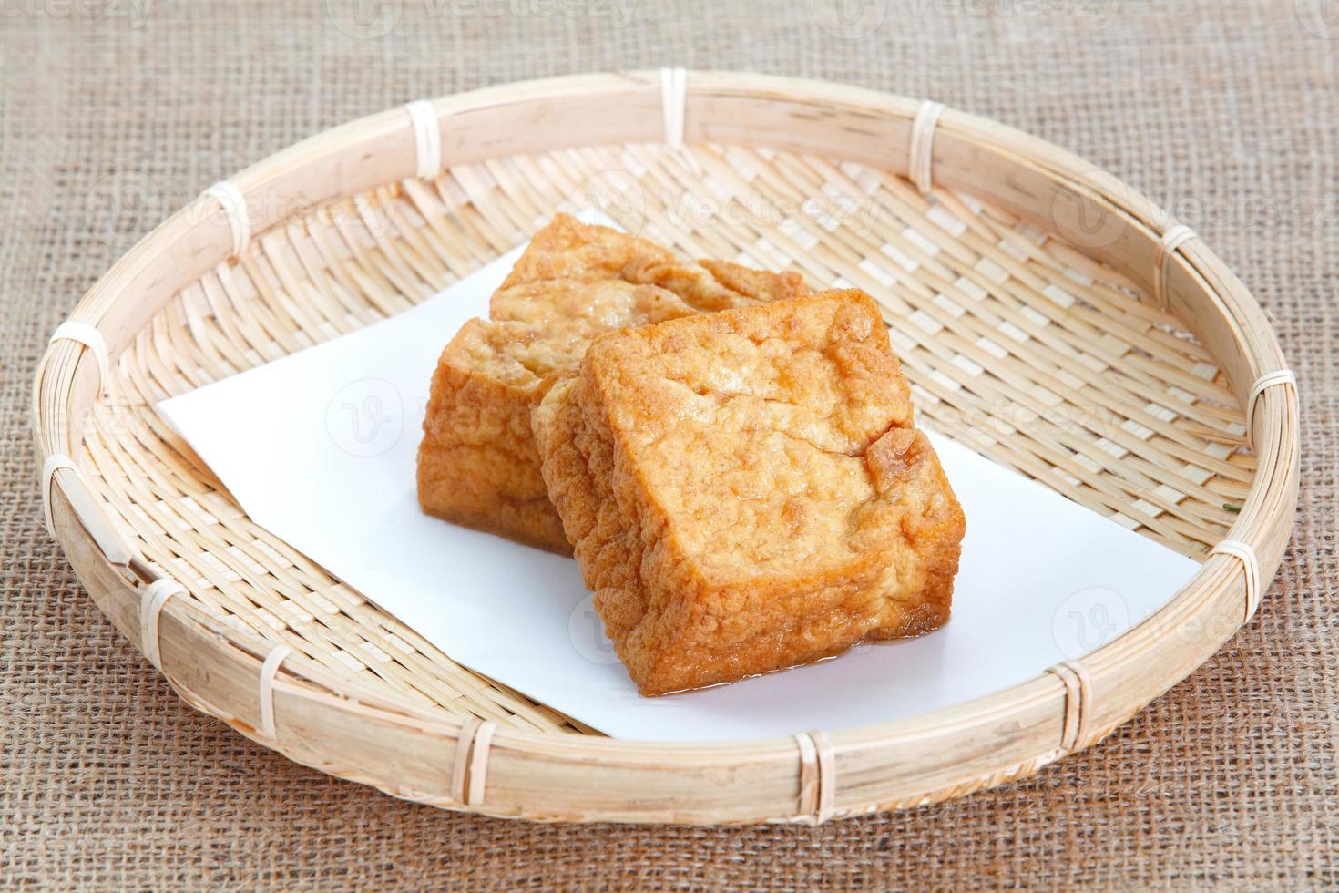 frittierte Tofu-Blase oder Bohnenquark-Tofu foto