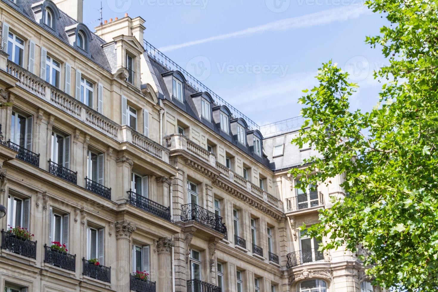schöne pariser straßenansicht paris, frankreich europa foto