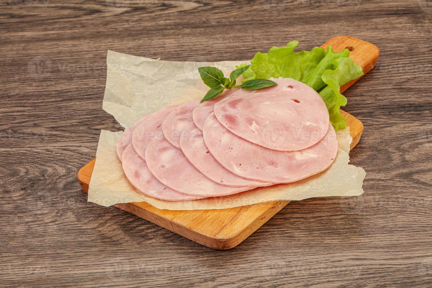 Schinken-Schinken-Snack über Bord foto