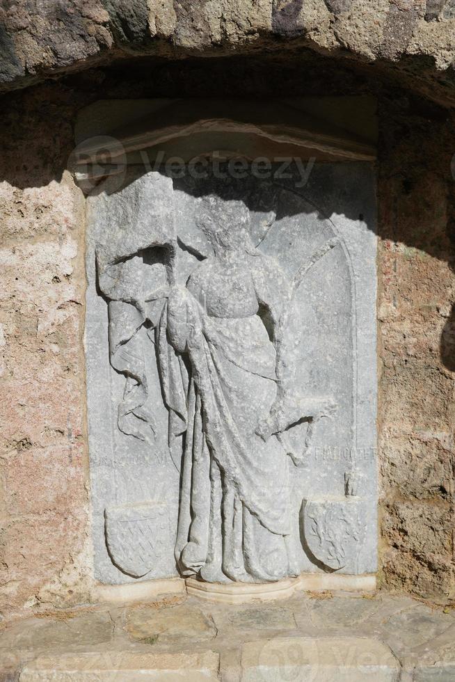 Skulptur in der Burg von Bodrum, Mugla, Türkei foto