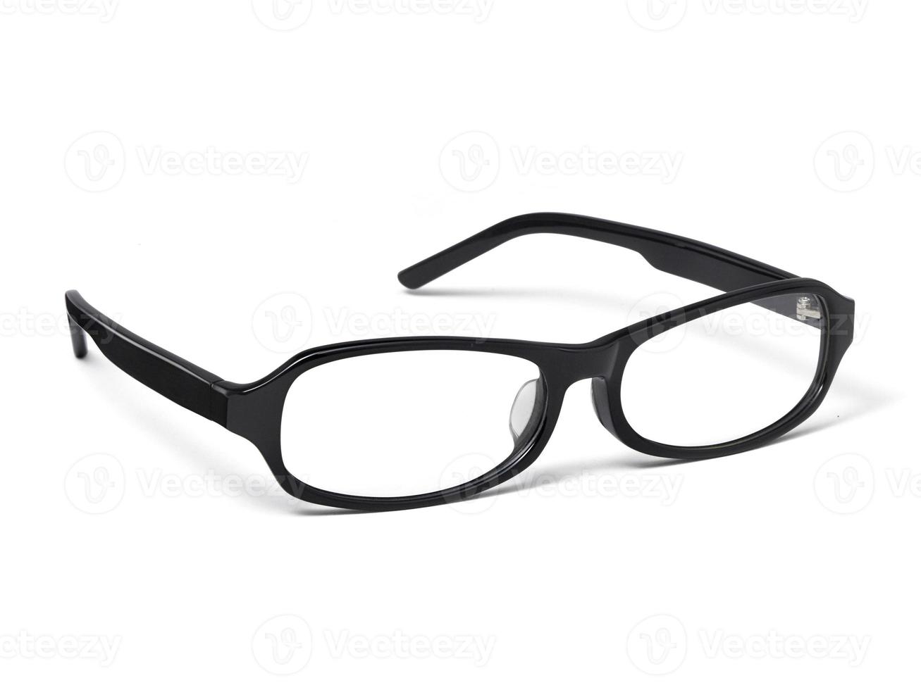 schwarze Brille isoliert auf weißem Hintergrund foto