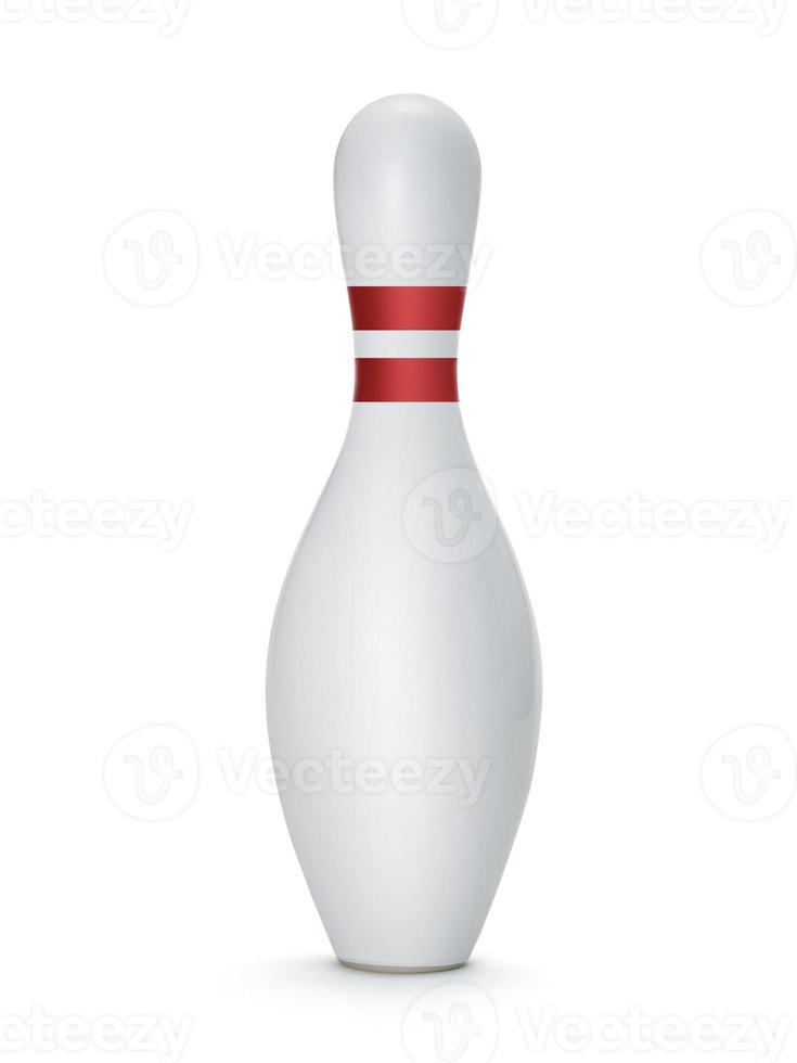 Bowling-Pins isoliert auf weißem Hintergrund foto