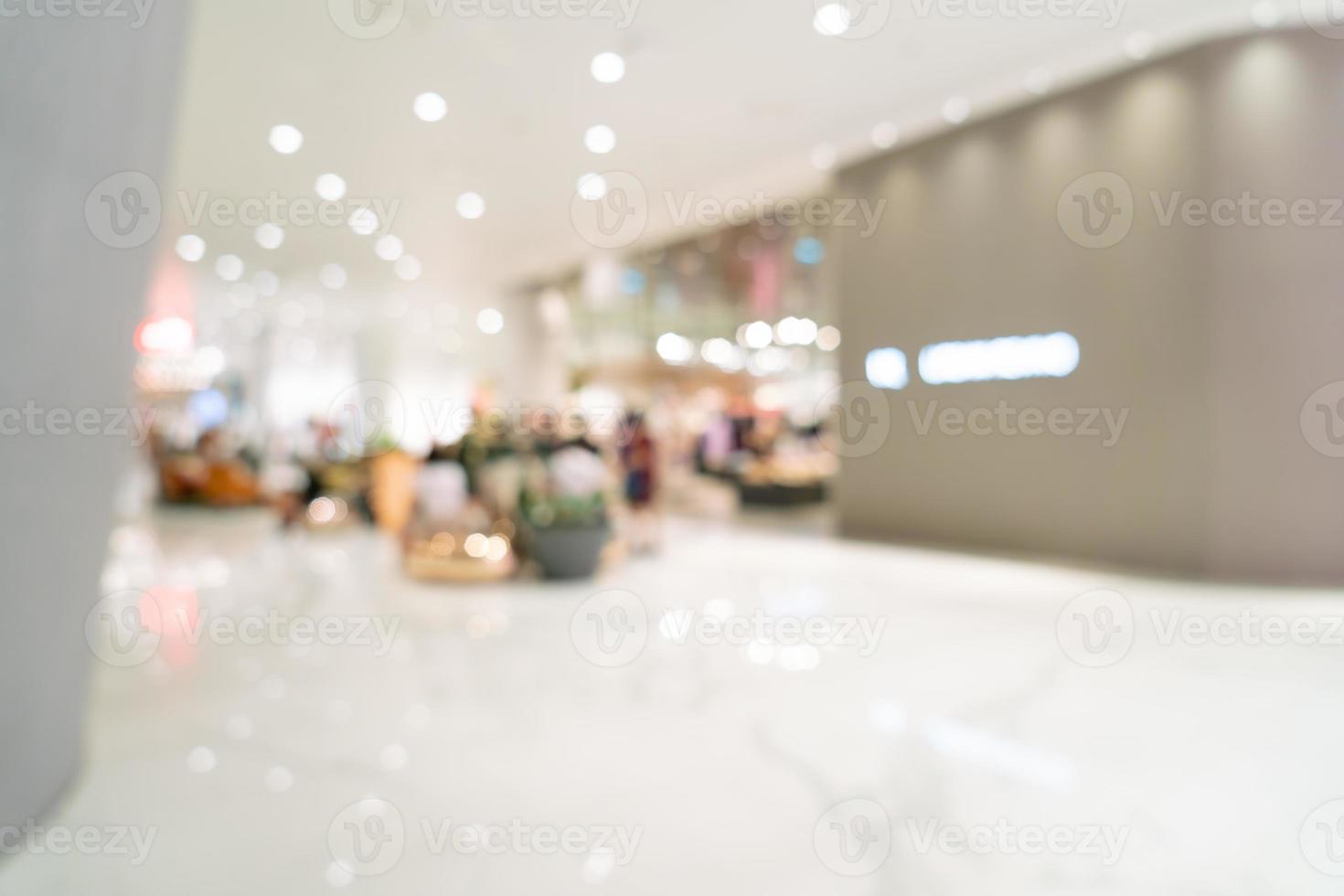 abstrakte Unschärfe und defokussiertes Luxus-Einkaufszentrum und Einzelhandelsgeschäft für den Hintergrund foto