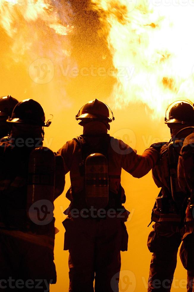 Feuerwehrmann Teamwork foto