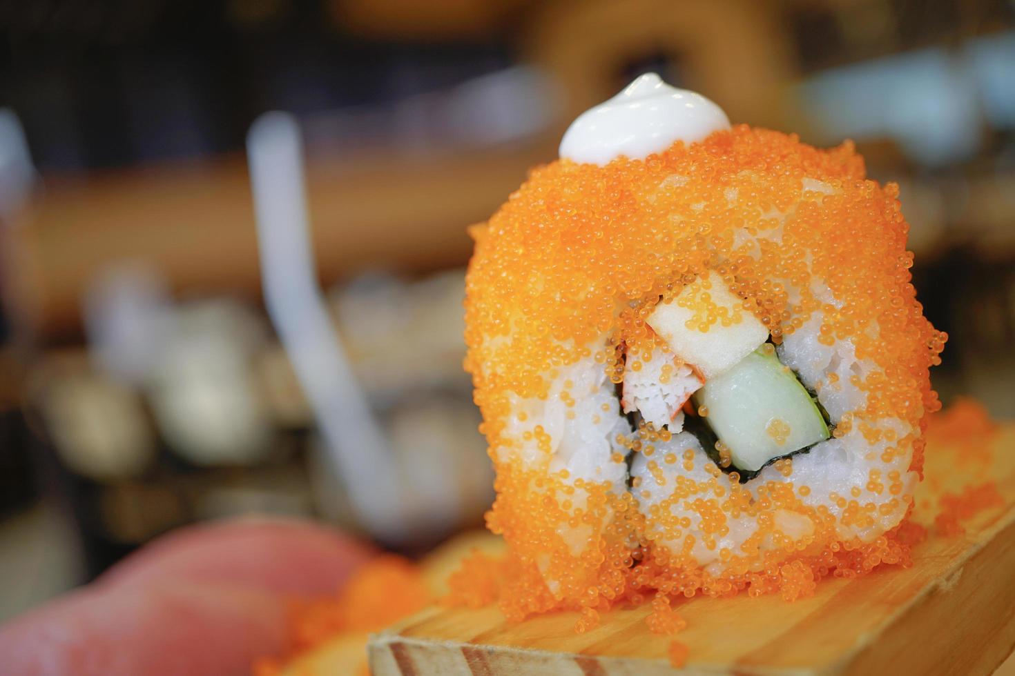 California Roll Sushi japanisches Essen Reisbällchen foto