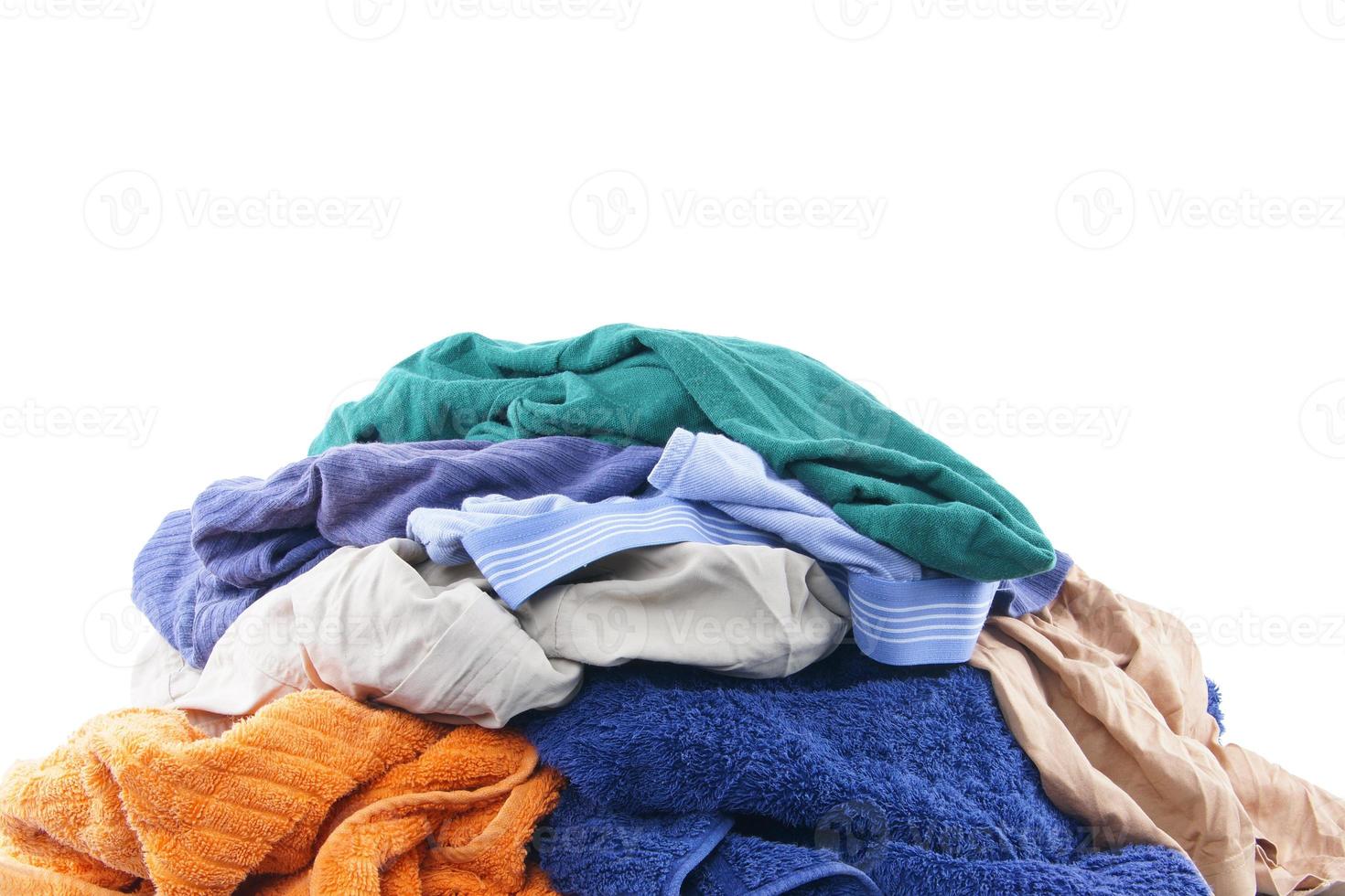 Haufen schmutziger Wäsche foto