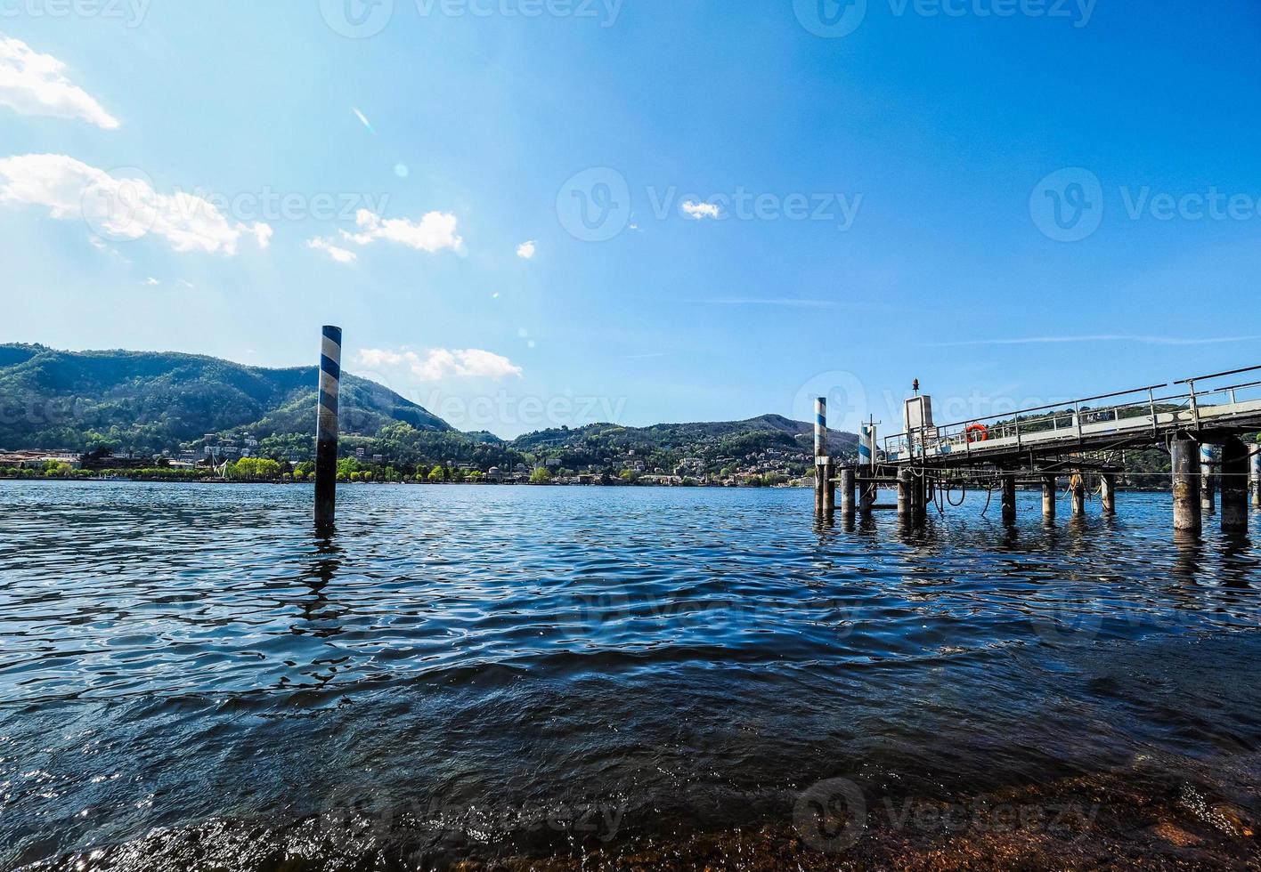 HDR-Blick auf den Comer See foto