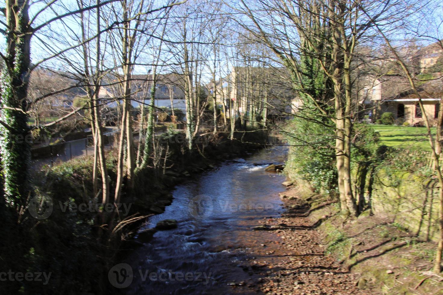 ein blick auf die stadt holmfirth in south yorkshire foto