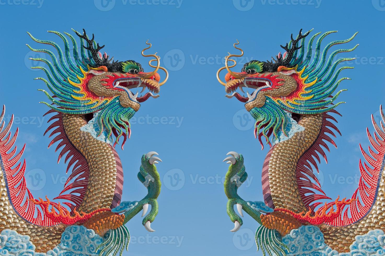 chinesischer Zwillingsdrache. foto