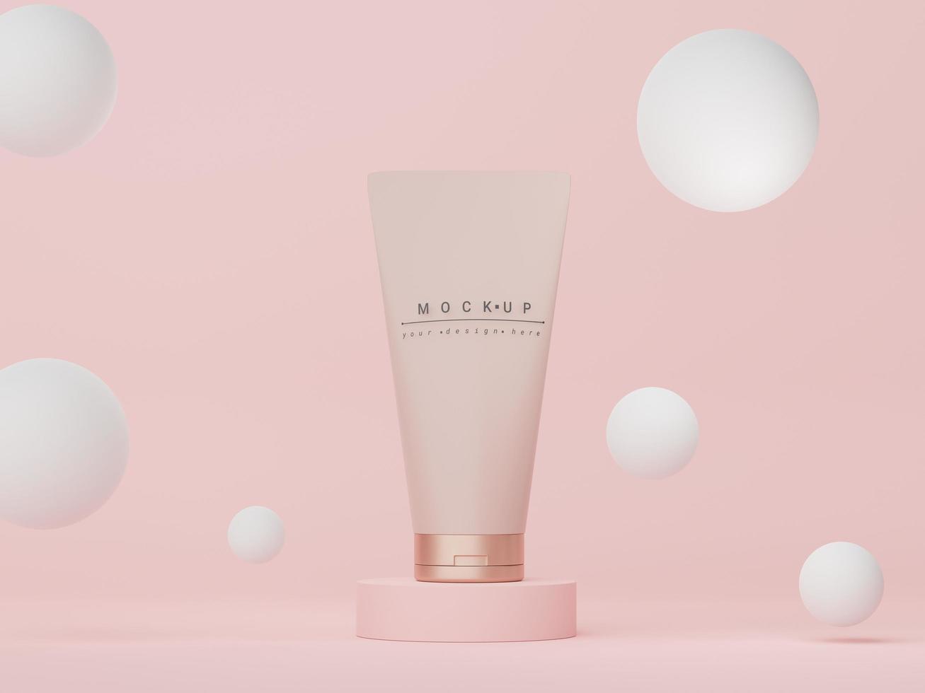 3d-rendering von leeren kosmetik-hautpflegeprodukten oder verpackungen für mock-up. Schönheitsseife und Spa-Konzept. Lotion Öl Feuchtigkeit für die Gesundheit der Haut. Premium- und Luxusdesign für Branding. foto