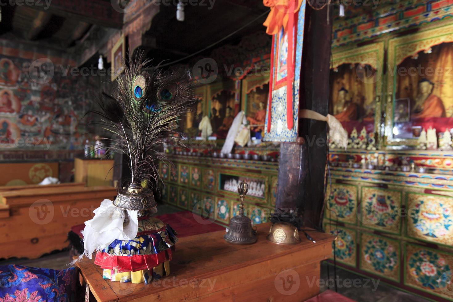 Innenräume des buddhistischen Klosters, circa Mai 2011, Ladakh, Indien foto