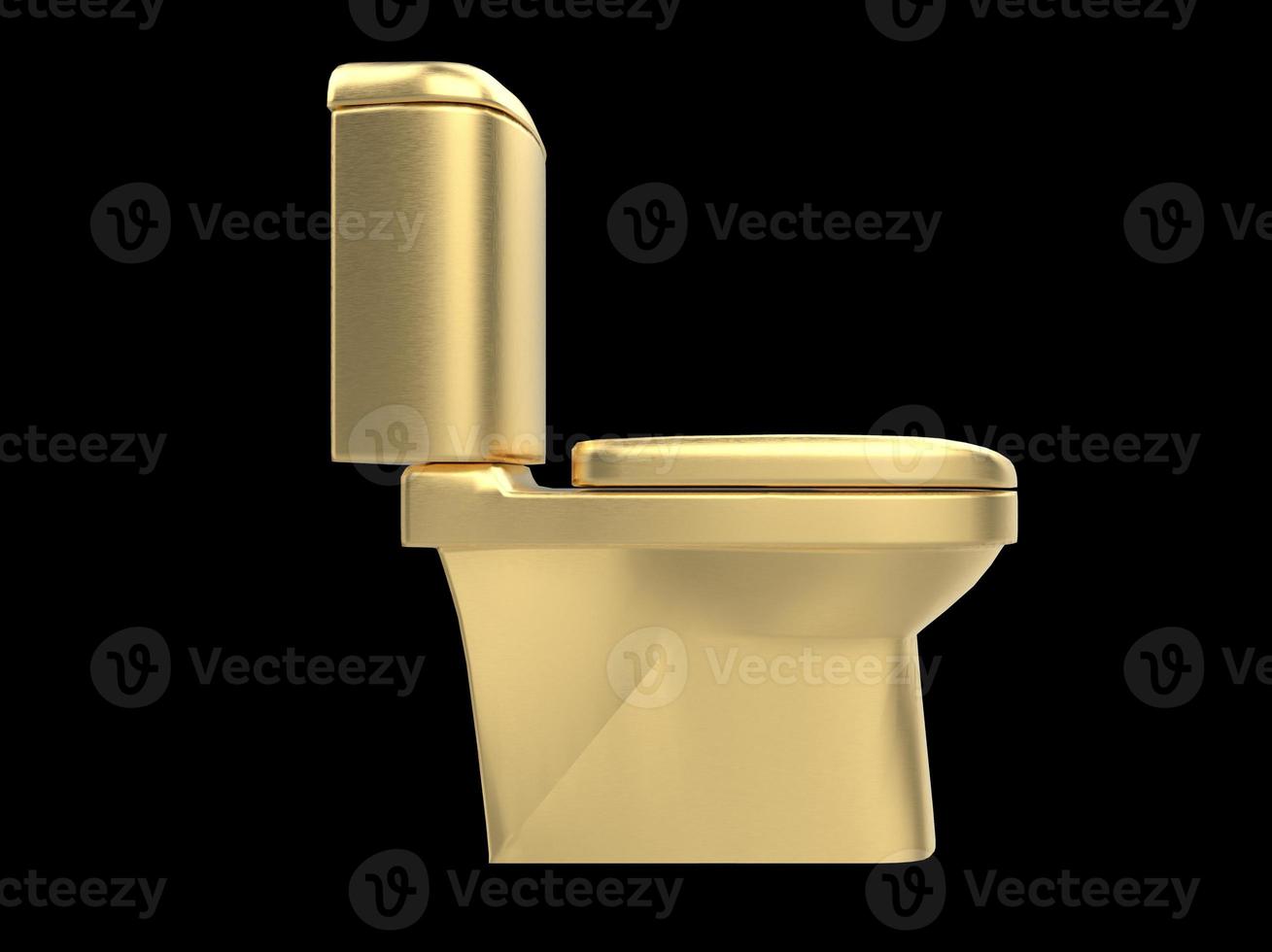 gold toilette wc 3d illustration foto