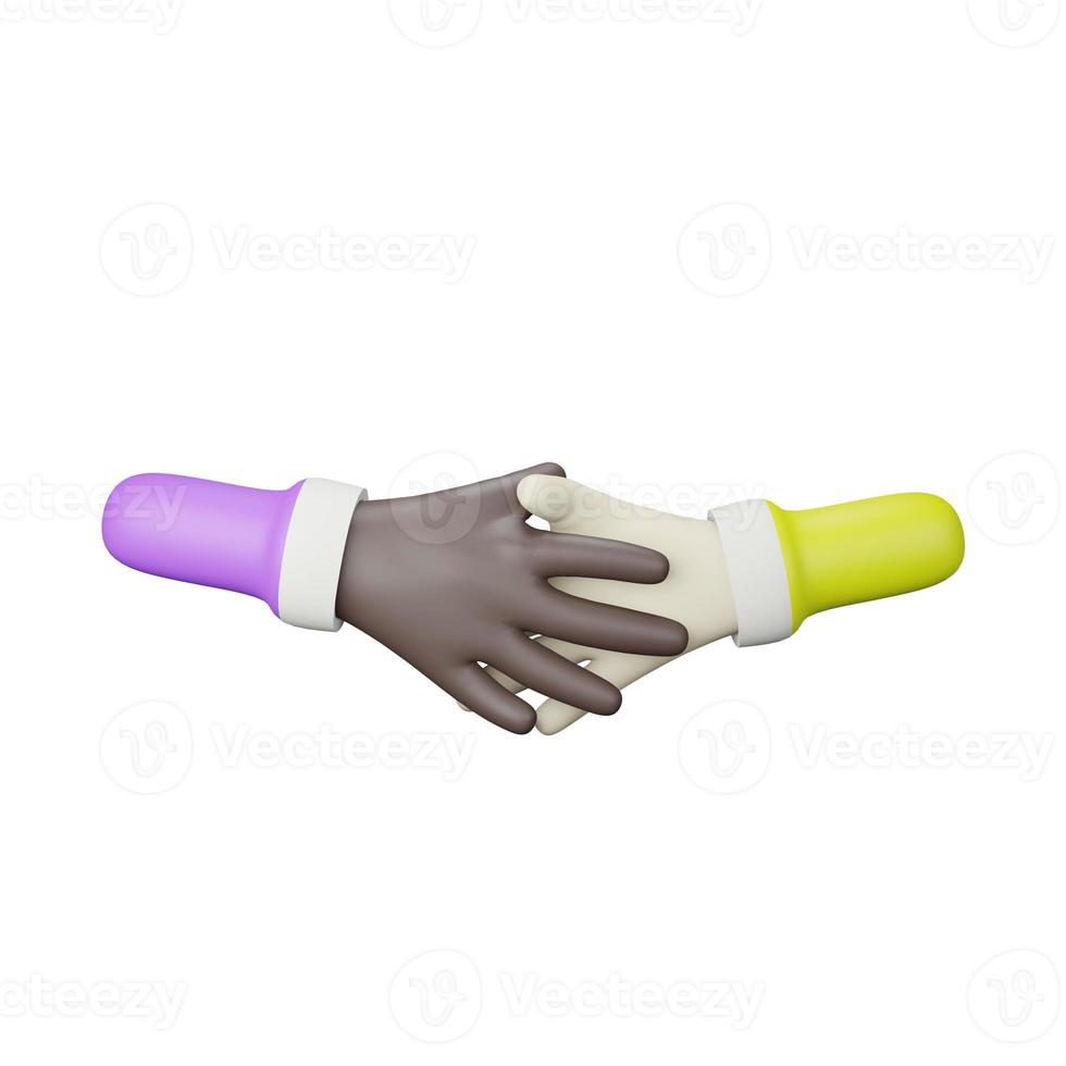 3D-Business-Handshake-Illustration foto