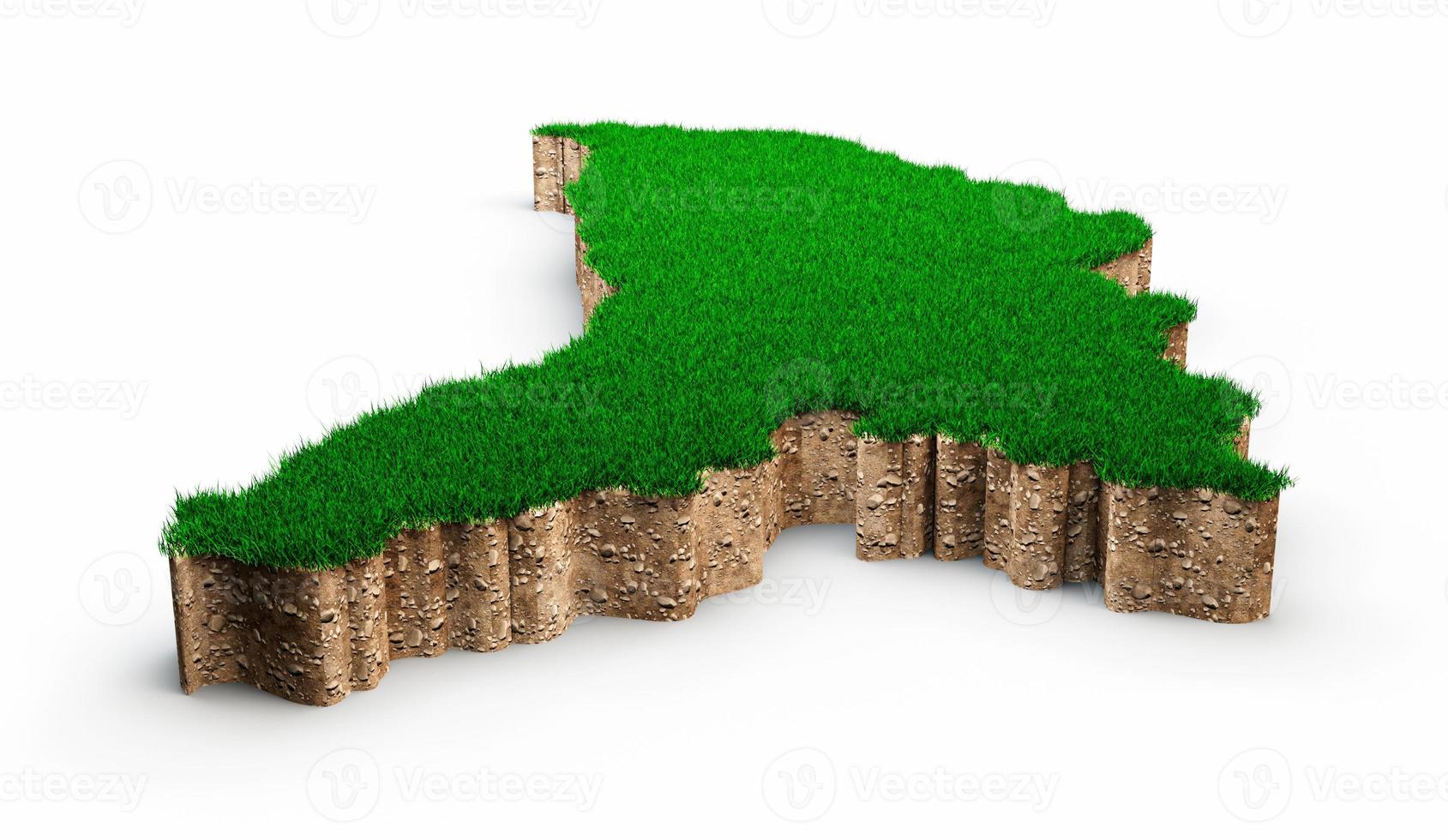 moldau karte boden land geologie querschnitt mit grünem gras und felsen bodentextur 3d illustration foto