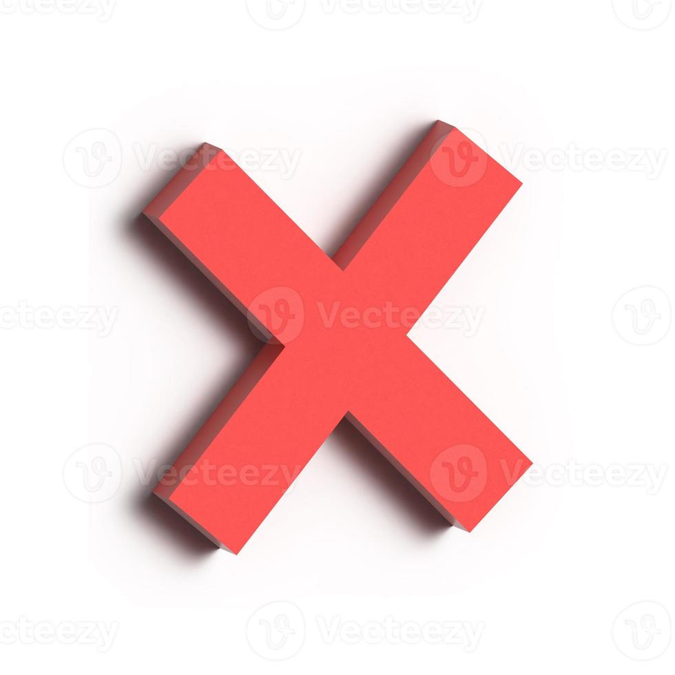 Rotes Kreuz. 3D-Darstellung. foto
