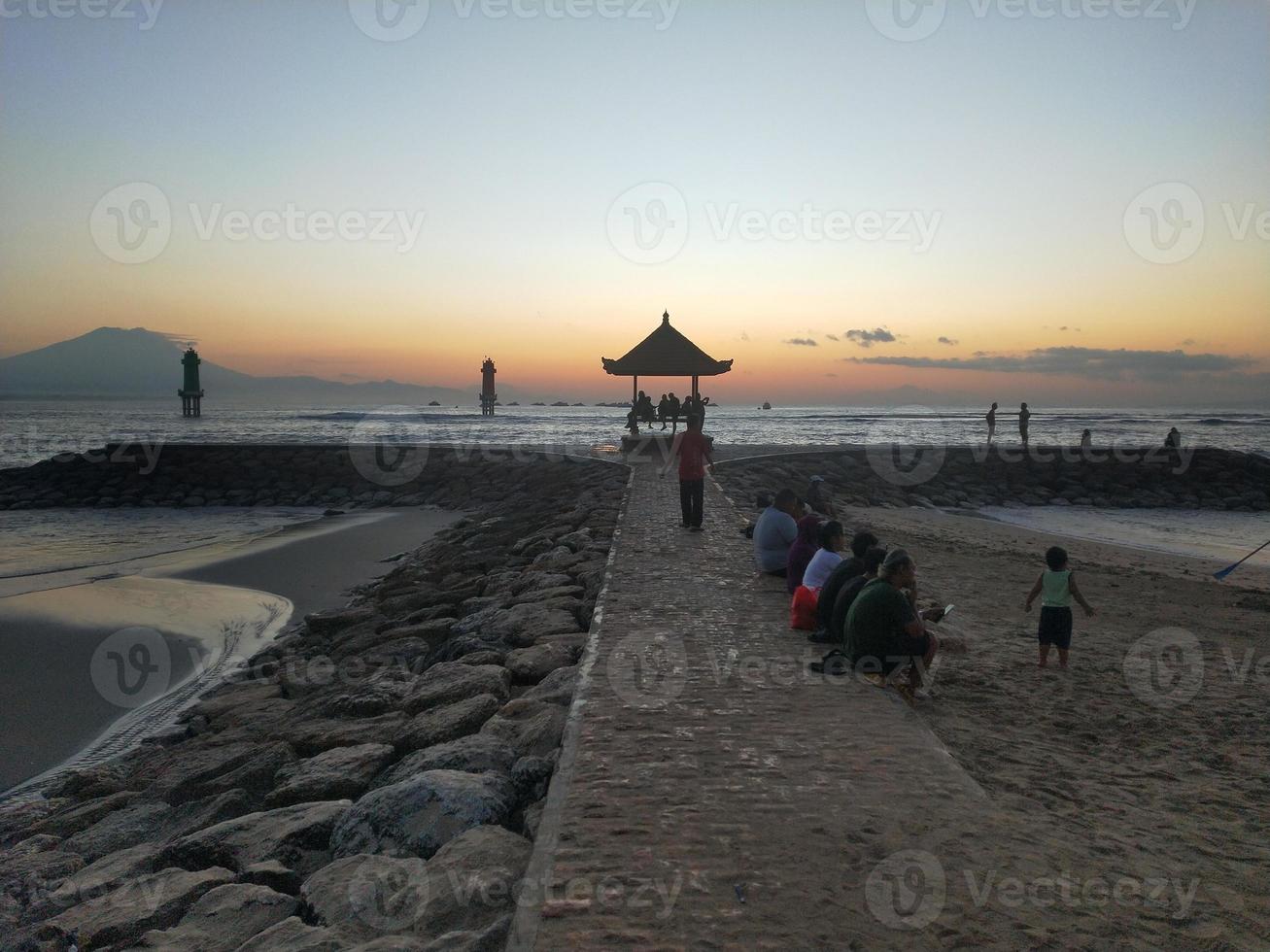Landschaftsfoto der Strandlandschaft in Sanur Bali foto