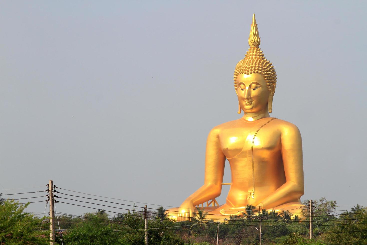 Buddha-Statue, Wat Muang in Thailand foto