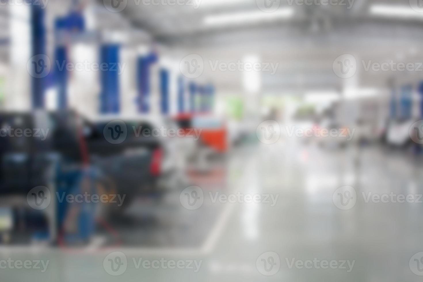 Autoreparatur-Servicezentrum verschwommenen Hintergrund foto