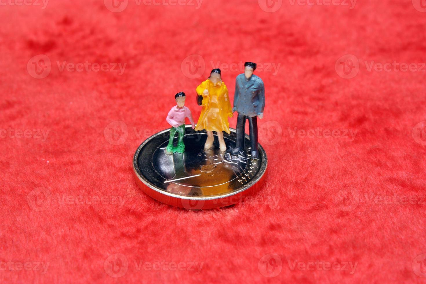 Figur Miniaturfamilie foto