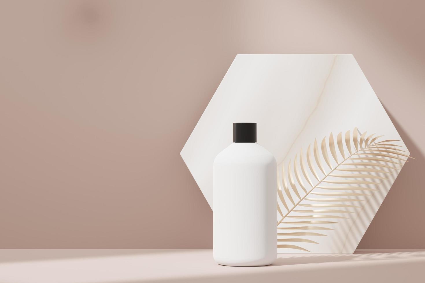 3d-rendering von leeren kosmetik-hautpflegeprodukten oder verpackungen für mock-up. Terrazzo-Design. Schönheitsseife und Spa-Konzept. Lotion Öl Feuchtigkeit für die Gesundheit der Haut. Premium- und Luxusdesign für Branding. foto