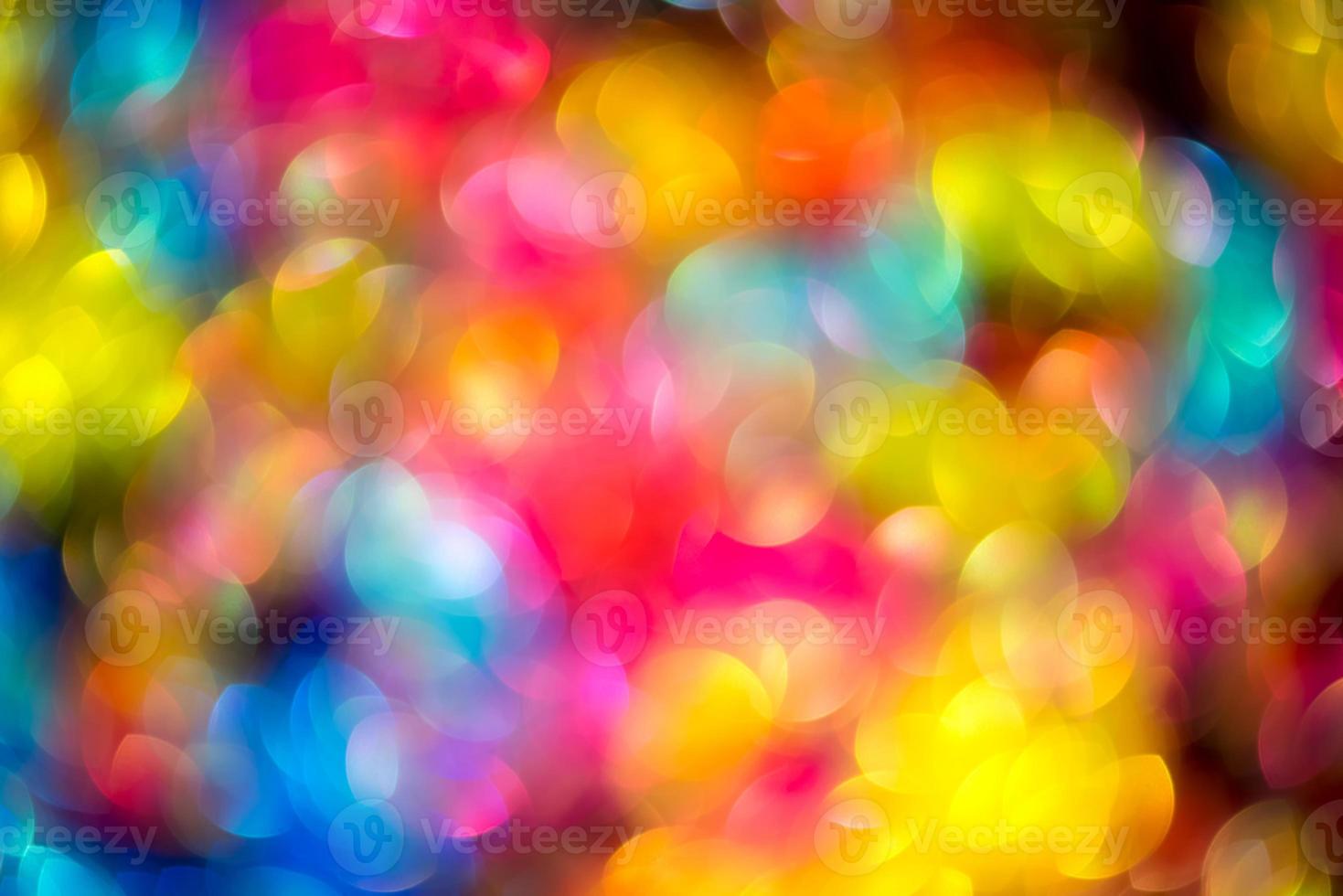 Bokeh-Effekt glitzert bunt verschwommen abstrakter Hintergrund für Geburtstag, Jubiläum, Hochzeit, Silvester oder Weihnachten foto