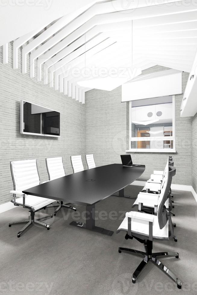 leerer moderner Büroinnenraum-Besprechungsraum foto