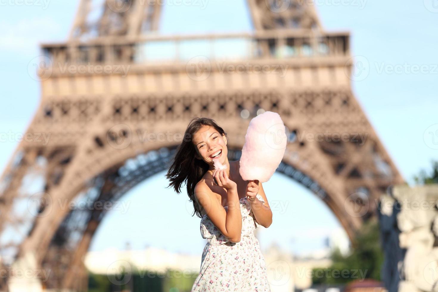Paris Eiffelturm Frau foto