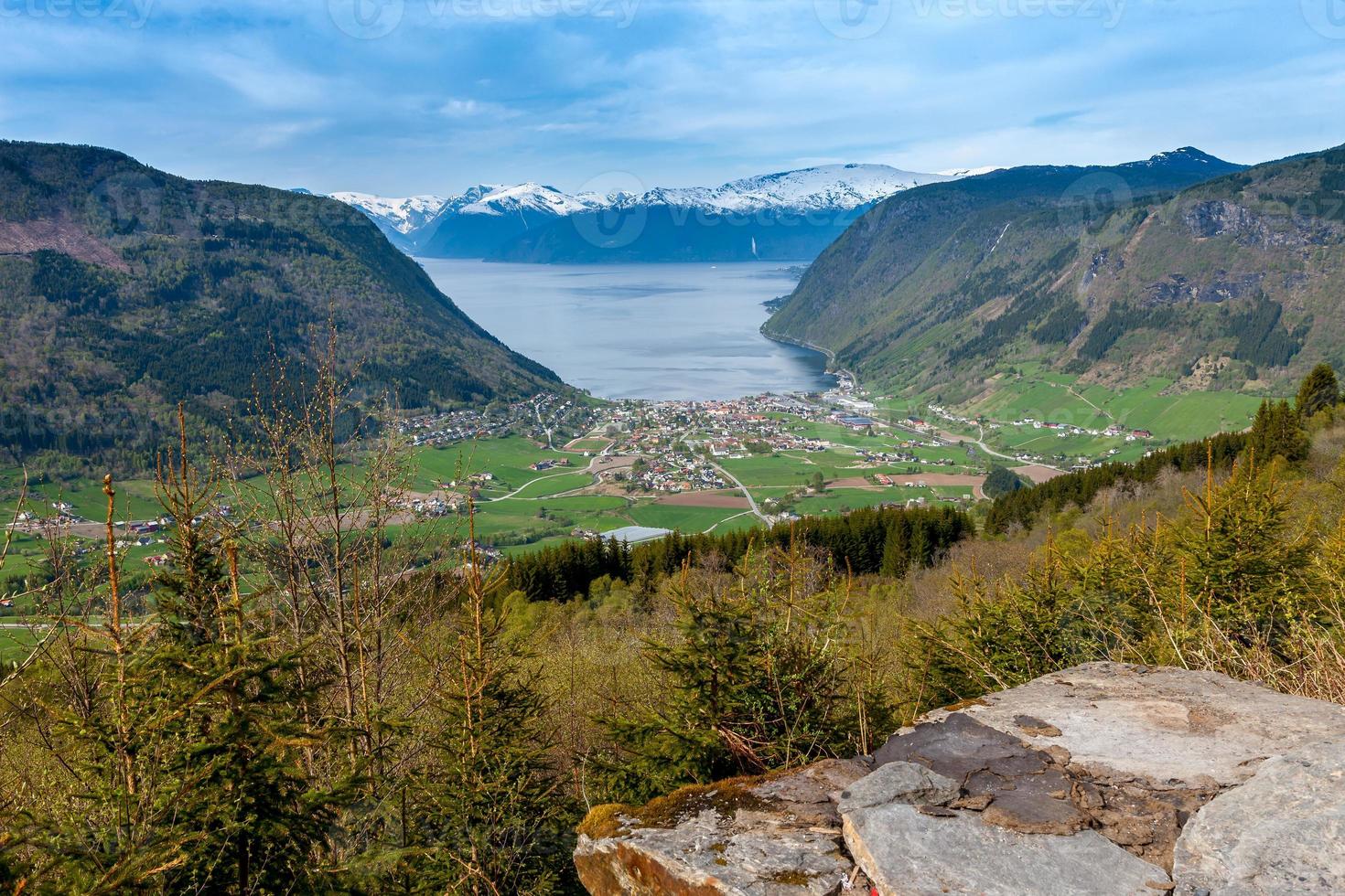 malerische Landschaften der norwegischen Fjorde. foto