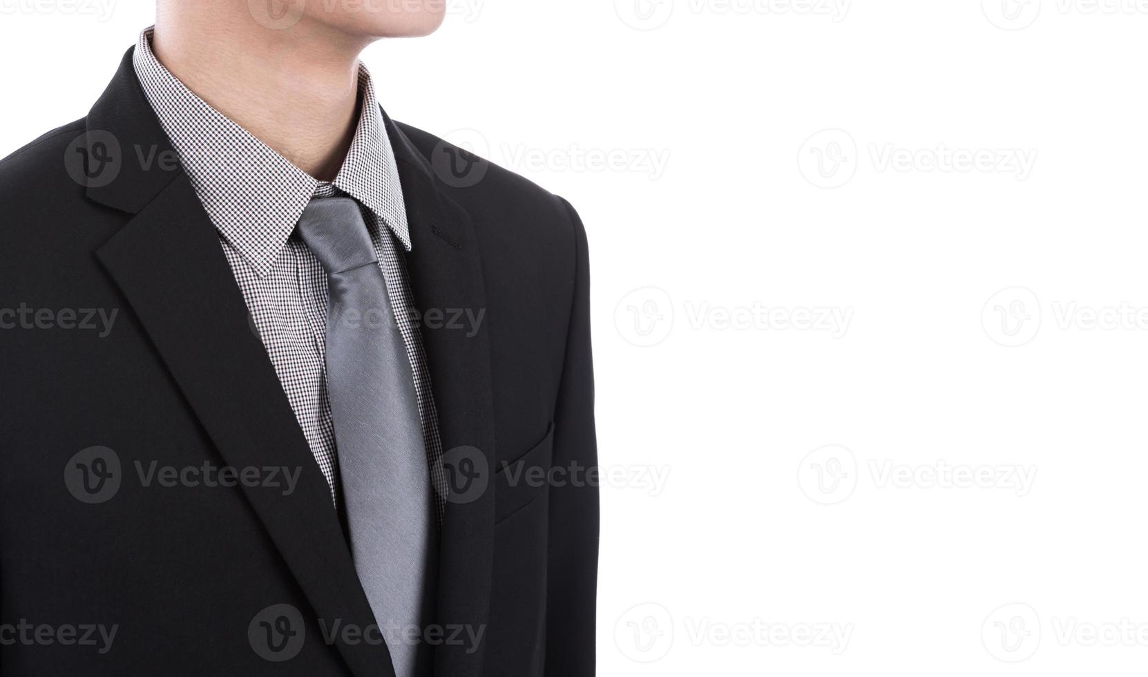 Geschäftsmann im Anzug auf weißem Hintergrund foto
