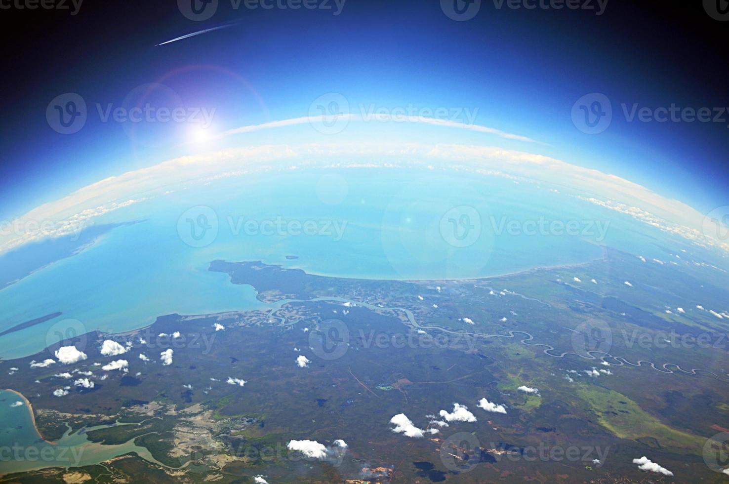 Luftaufnahme der Erde foto