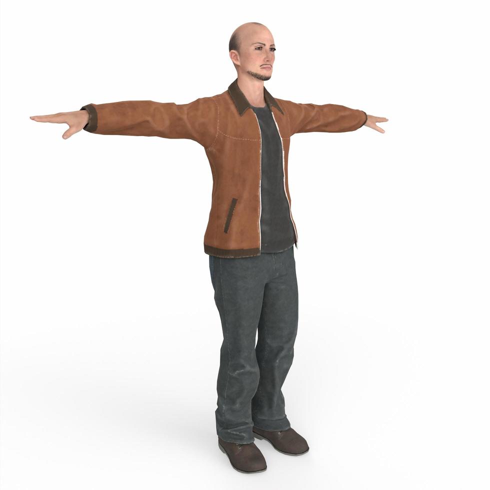 Porträt einer Person 3D-Modellierung foto