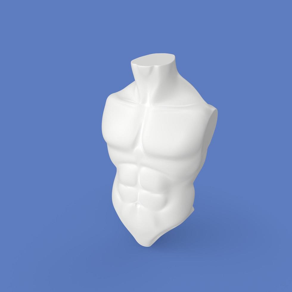 3D-Rendering des menschlichen Oberkörpers foto