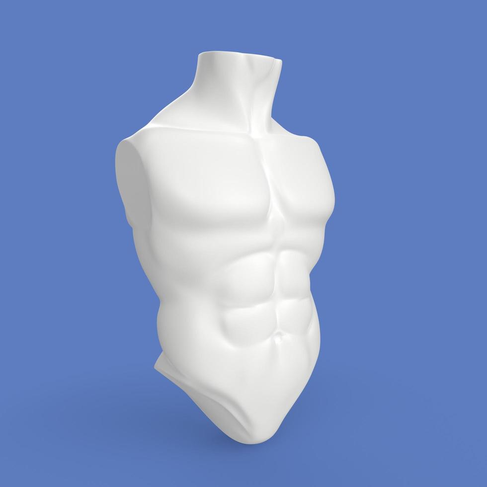 3D-Rendering des menschlichen Oberkörpers foto