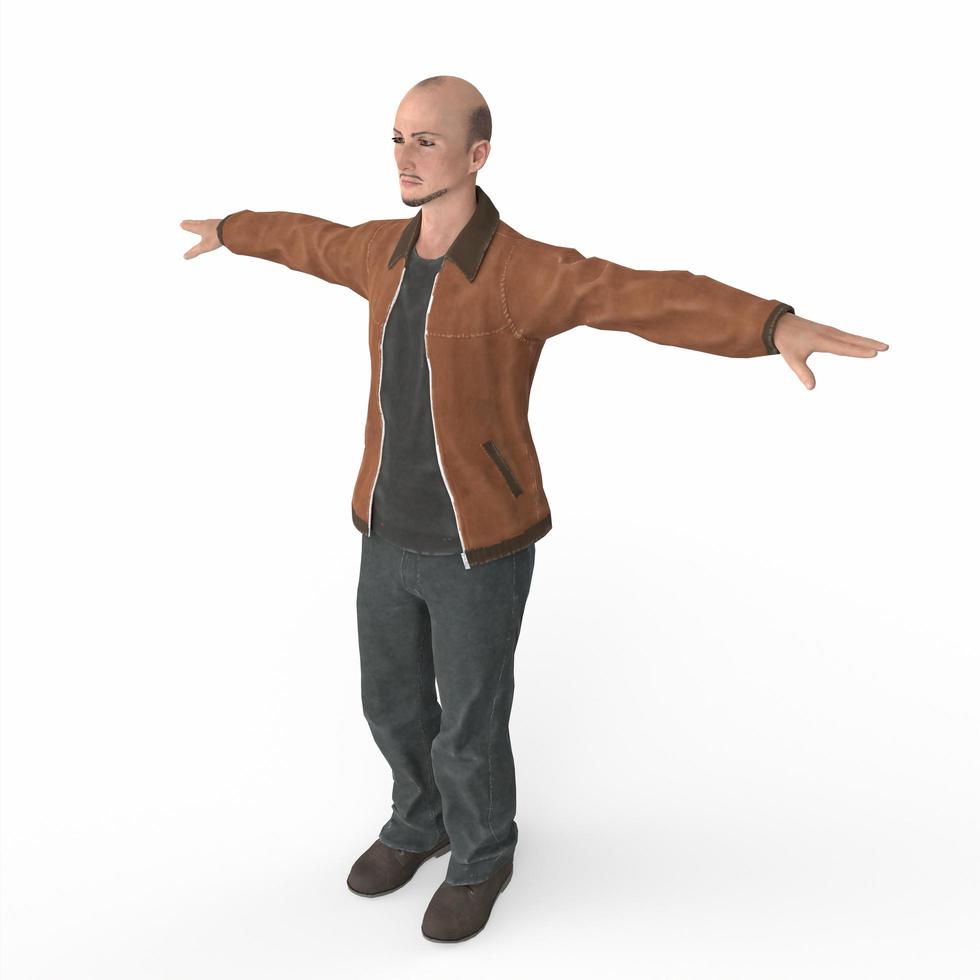 Porträt einer Person 3D-Modellierung foto