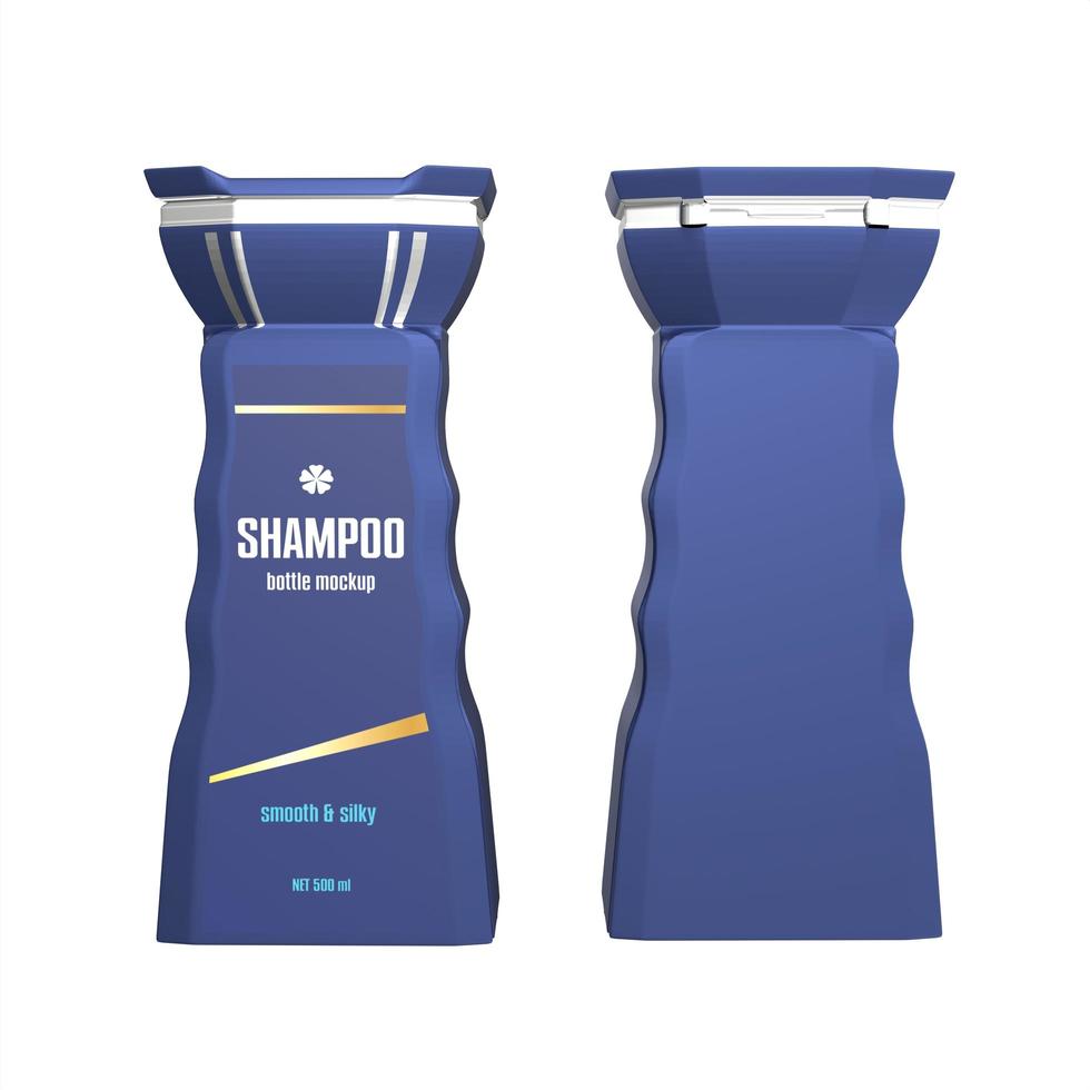 Shampoo-Produktbox isoliert auf weißem Hintergrund foto