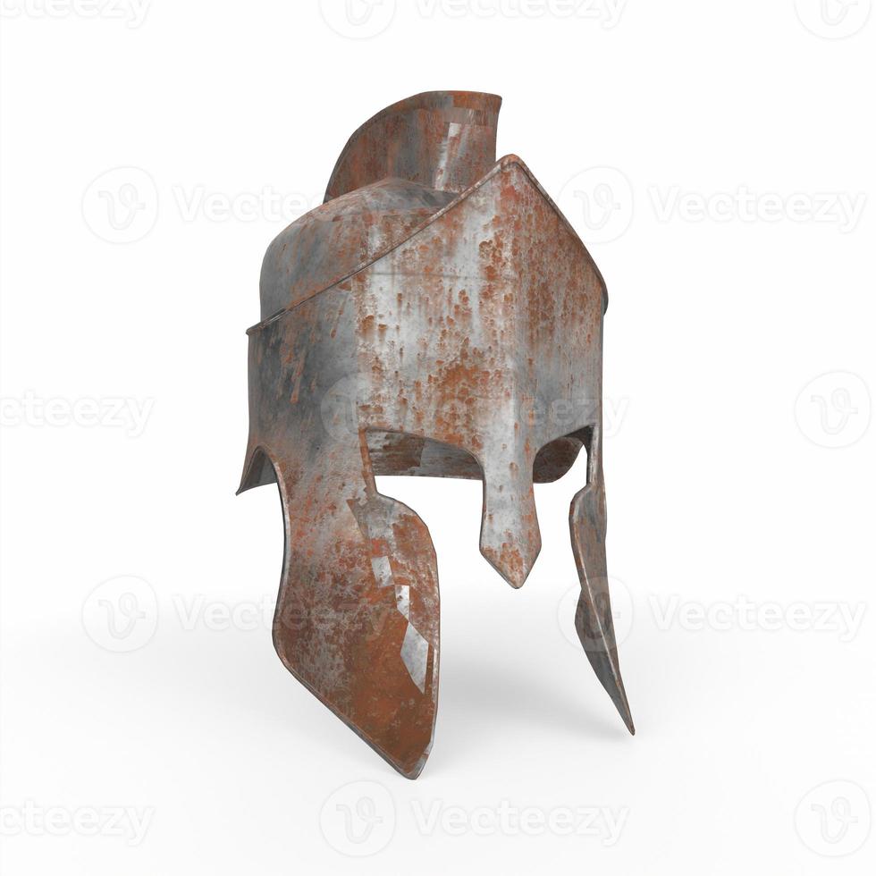 alter spartanischer Helm 3D-Modellierung foto