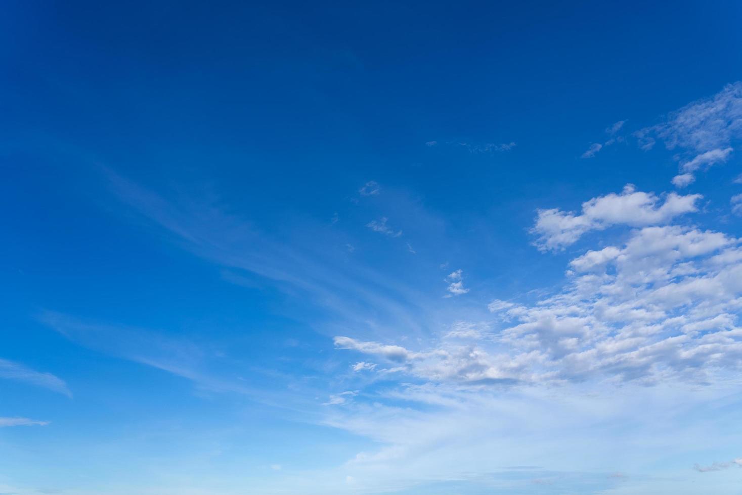 Blauer Himmel mit Wolken im Sommer sieht aus wie der Himmel foto