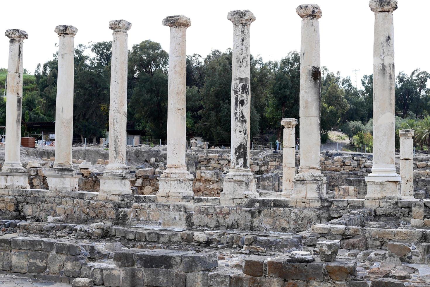 Bei Shean. Ruinen einer antiken römischen Stadt in Israel. foto