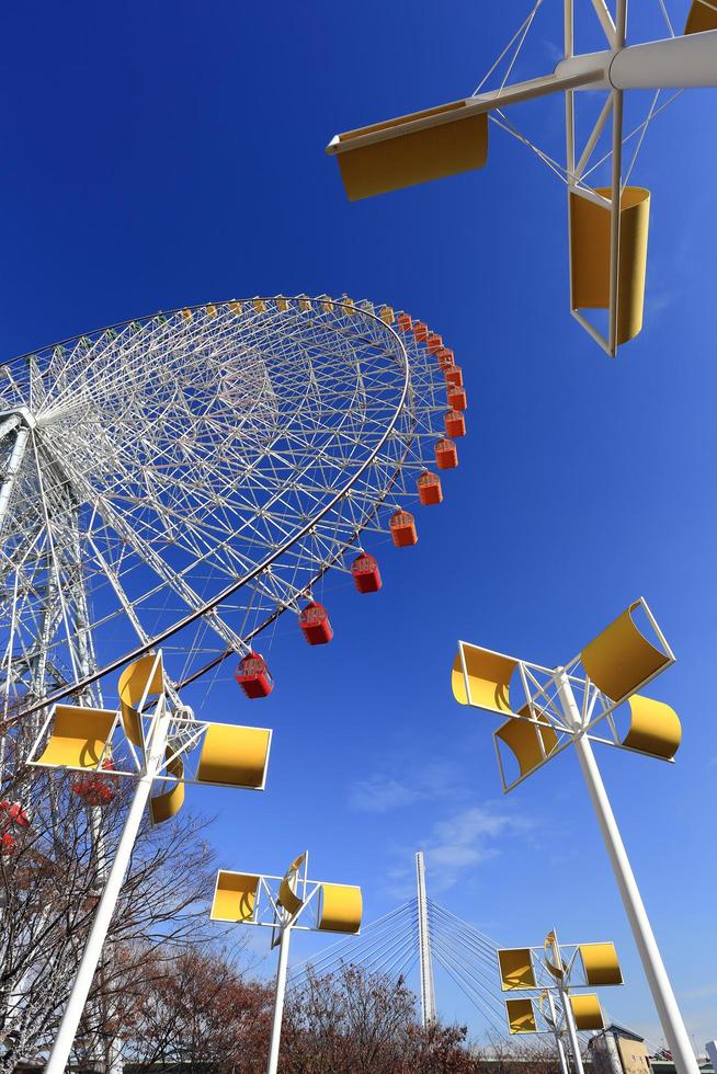 Riesenrad - Osaka Stadt in Japan foto