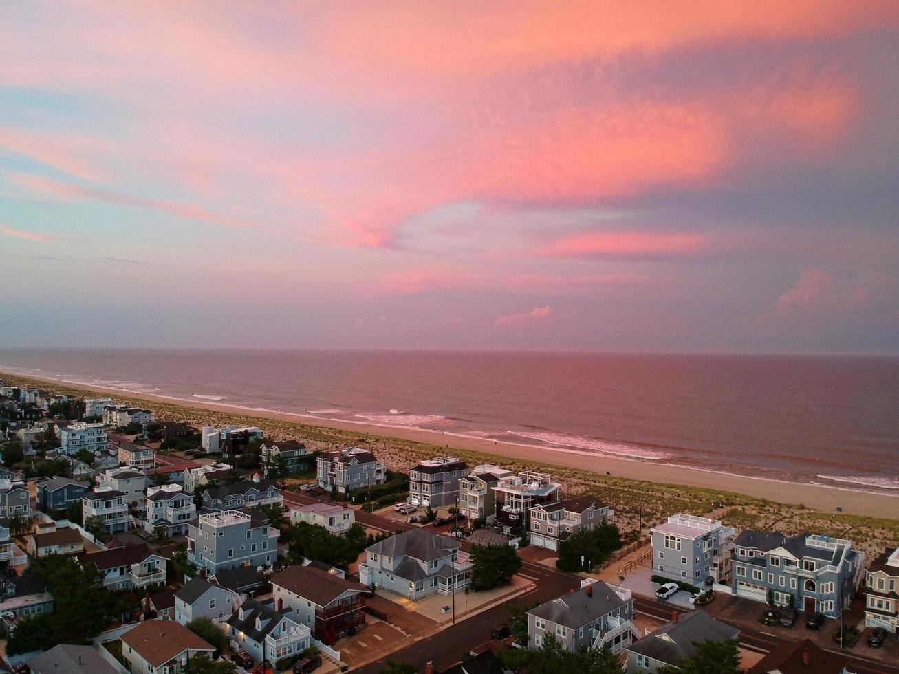 Long Beach Island bei Sonnenuntergang foto