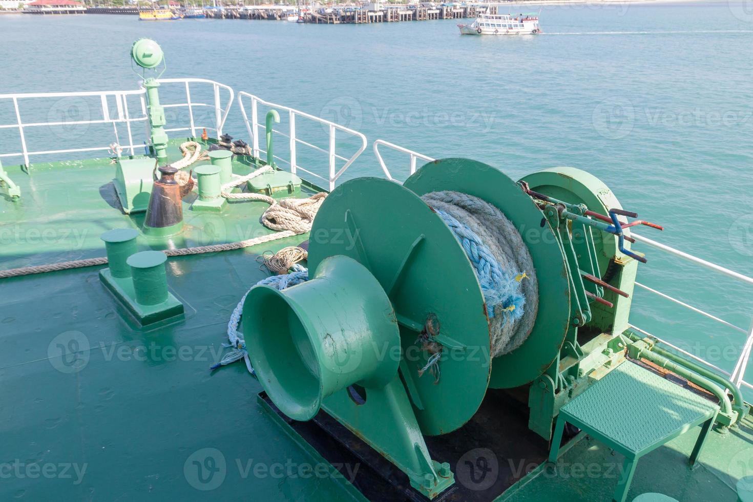 Windenanker auf Boot foto